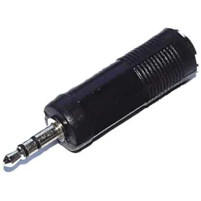 E+P Elektrik Stereo-Adapter GS 32 | 3,5mm Klinkenstecker auf 6,35mm Klinkenkupplung | Audio Adapter | Schwarz