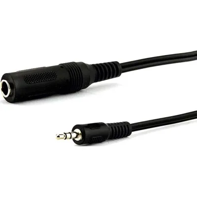 E+P Stereo-Adapterkabel B105 | 3,5mm Klinkenstecker auf 6,35mm Klinkenkupplung | Audio Adapter | 0,2m | schwarz