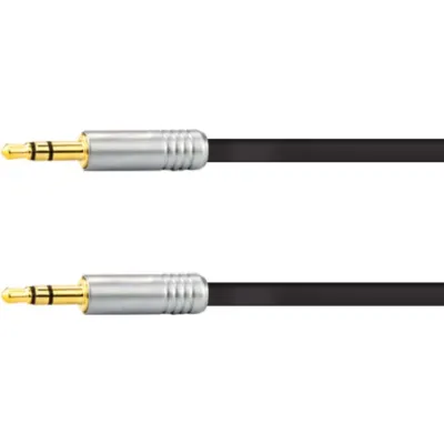 E+P Elektrik Audio Anschlusskabel BS 211 | 3,5 mm Klinke Stecker/Stecker | 1,5 m doppelt geschirmt | vergoldet | schwarz