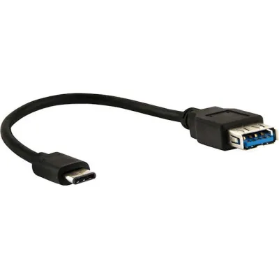 E+P USB3.1 OTG-Adapterkabel CC 325/02 | 0,2m | Typ-C Stecker auf USB-A Buchse | 5 Gbit/s | Schwarz