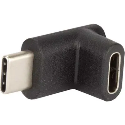 E+P USB-C Winkeladapter CC379 | 90 Grad Stecker auf Buchse | Kompaktadapter | Datenübertragung bis 5 Gbit/s | schwarz
