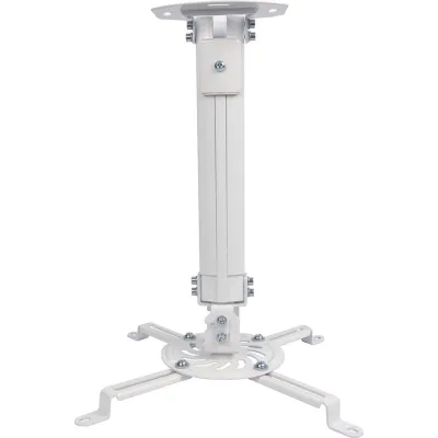 E+P Elektrik Beamer-Deckenhalterung DH58 | Universal | Kardan-Gelenk | 380-580 mm | neigbar, schwenkbar, weiß