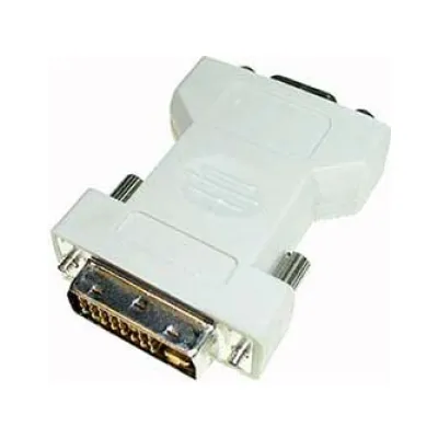 e+p Adapter DVI 7 | DVI-I Stecker 24+5 auf VGA Buchse 15pol HD | Dual Link | für PC, Beamer, Laptop | Weiß