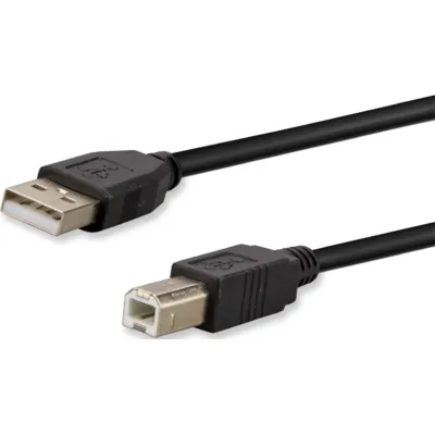 E+P Elektrik USB 2.0 Kabel CC 502/2 | USB-A auf USB-B Stecker | 2,5 m Länge | Verbindungskabel PC Drucker Scanner