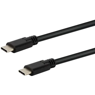 E+P Elektrik USB4 Anschlusskabel CC 342 | 1m | 40Gbps | USB-C Stecker auf USB-C | 240W Power Delivery | Schwarz