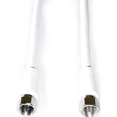 E+P Elektrik F-Anschlusskabel FA 15 | 1,5m | 75 Ohm | doppelt geschirmt >85dB | F-Stecker/F-Stecker | weiß
