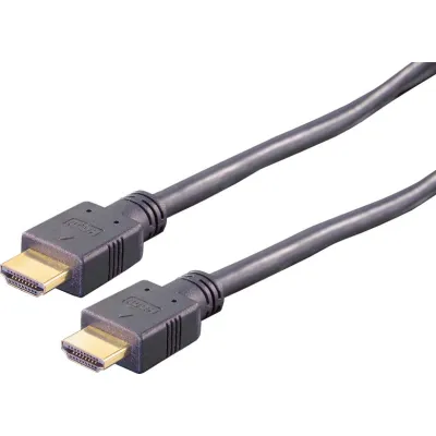 E+P Elektrik HDMI-Kabel 1/7 Lose | High-Speed-HDMI mit Ethernet | 7,5m | 4K UHD | ARC | vergoldete Kontakte | schwarz