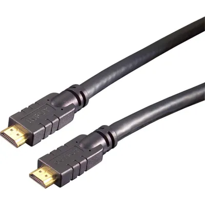 E+P High-Speed HDMI-Kabel HDMV 401/7 | 7,5m | 4K 60Hz | Ethernet | ARC | HDCP 2.2 | 3D | vergoldete Stecker | Schwarz