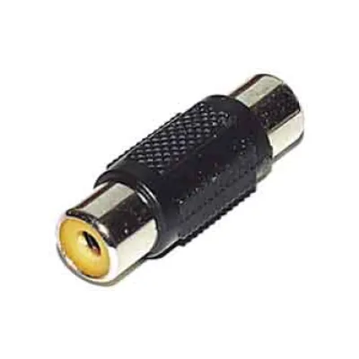 E+P Elektrik Cinch-Doppelkupplung GS 19 | Cinch Buchse zu Buchse | Audio Adapter | schwarz