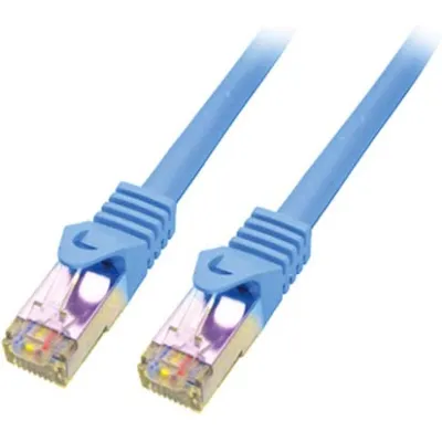 E+P Elektrik Patchkabel Cat.7 CC242/3 | S/FTP | 3m | RJ45 | 4x2 | Cat6A | 1:1 Pinbelegung | blau