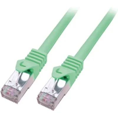 E+P Elektrik Patchkabel CC 242/5 | Cat.7 S/FTP Netzwerkkabel 5m | RJ45 Stecker | halogenfrei | gewinkelt | grün