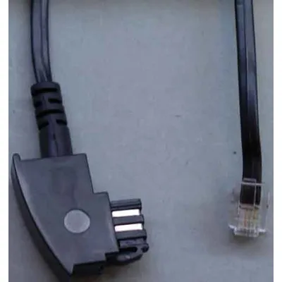 E+P Elektrik Telefonkabel T 170/6 | TAE-F auf RJ11 6(4) | 6m | 2-adrig | für Gigaset | schwarz