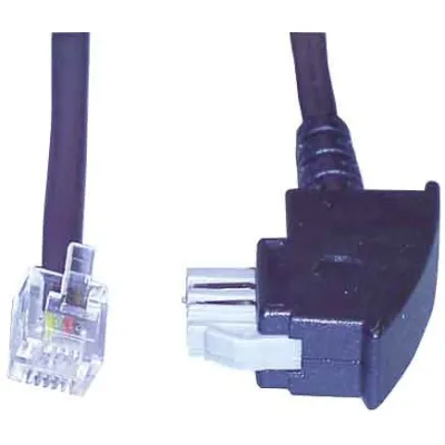 E+P Elektrik Telefon-Anschlusskabel T78/10 | TAE-N auf RJ11 6/4 | 10m | schwarz