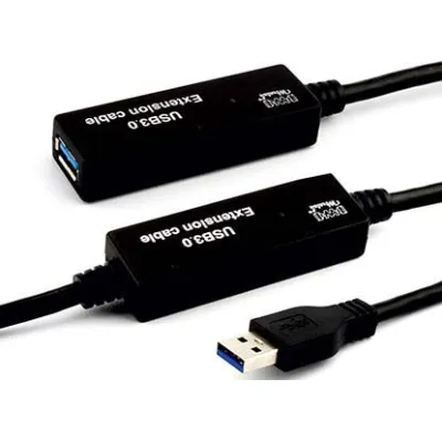E+P Elektrik USB 3.0 Aktiv Verlängerungskabel CC380/10 | 10m | Stecker A auf Buchse A | Signalverstärker | Schwarz