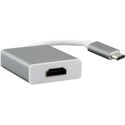 E+P USB-C auf HDMI Adapter CC 360 | 4K Übertragung | USB 3.1 Typ C zu HDMI | metallisiert | weiß/silber