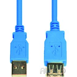 e+p USB3.0-Verlängerung AA 1,5m,blau CC 318/1