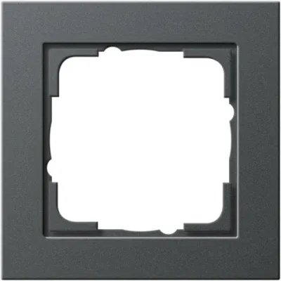 Gira Abdeckrahmen 1-fach E2 021123 | Rahmen für Schalter & Steckdosen | bruchsicher | Kunststoff Thermoplast | anthrazit