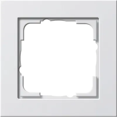Gira Abdeckrahmen 1-fach E2 021122 | Unterputzrahmen | Kunststoff Thermoplast | bruchsicher | reinweiß matt RAL 9010