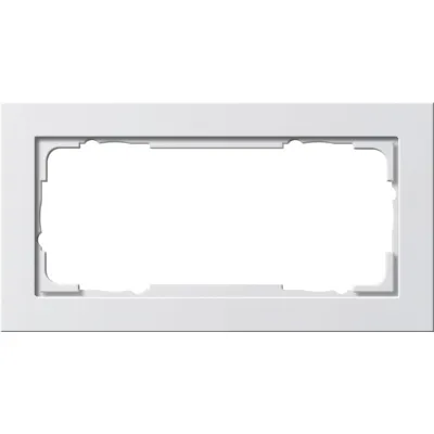 Gira Abdeckrahmen 2-fach ohne Mittelsteg 100222 E2 | Unterputz | waagerecht & senkrecht | bruchsicher | matt | reinweiß
