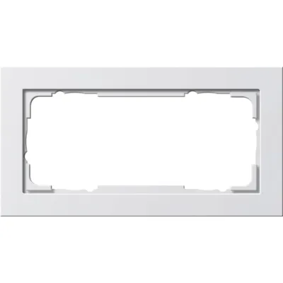Gira Abdeckrahmen 2-fach ohne Mittelsteg 100229 E2 | bruchsicher | Unterputz geeignet | glänzend | reinweiß