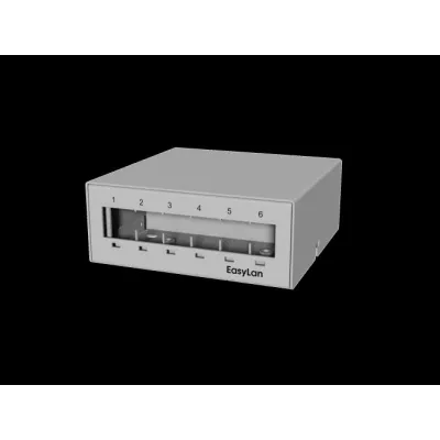 EasyLan Unterbaupanel CKVPL0061E | 6x Keystone Module | Consolidation Point Panel | Stahlblech verzinkt | RAL7035