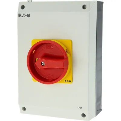 Eaton Hauptschalter T5B-3-8342/I4/SVB | 6-polig | 63A | Not-Aus-Funktion | abschließbar | IP65 | Aufbau | rot