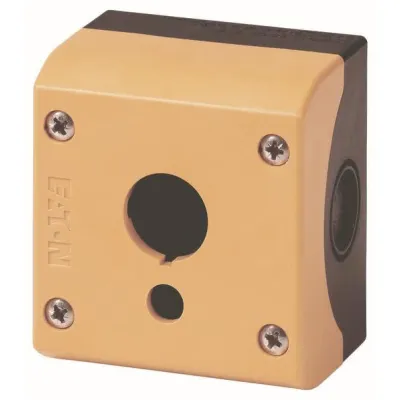 EATON Aufbaugehäuse M22-IY1-XPV60 | 1-fach | Ø22,5mm | IP67/IP69K | Kunststoff | für Leuchtring/Not-Halt | gelb