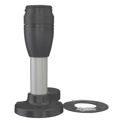 EATON Basismodul SL4-PIB-100 | Signalsäulen Basis 100mm Alurohr mit Fuß | Push-in-Klemmen | schwarz/aluminiumfarbig