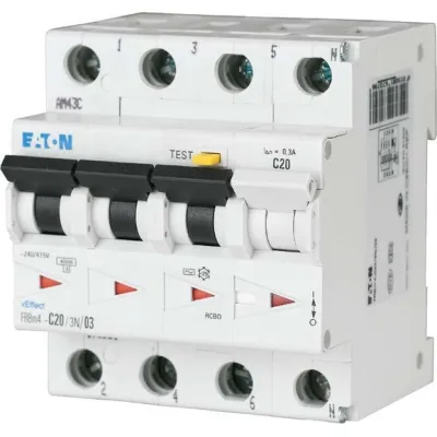 Eaton FI/LS-Schutzschalter FRBM4-C20/3N/003-A | 3p+N | 20A | 30mA | C | 415V | Typ A | 4,5kA | IP20