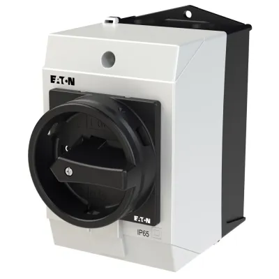 Eaton Hauptschalter T0-3-8901/I1/SVB-SW 20A 4-polig IP65 | Aufbau | abschließbar | 5,5kW | schwarz