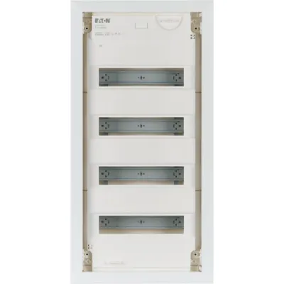 Eaton Hohlwand-Kleinverteiler KLV-48HWS-F 178828 | 4-reihig 48TE | Stahlblechtür flach | IP30 | Kunststoff weiß