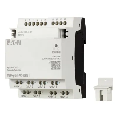 Eaton EASY-E4-AC-16RE1 | SPS E/A-Modul | 8 digitale Eingänge | 8 Relaisausgänge | 100-240V AC/DC | IP20 | für easyE4