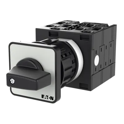 EATON Lastumschalter T3-4-8902/EZ | Netz-Notstrom-Umschalter | 4-polig | 32A | 12kW | IP65 | rastend | Drehgriff schwarz