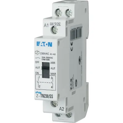 EATON Installationsrelais Z-TN230/SS 265574 | 2 Schließer | 230V AC 50Hz | 20A | mechanisch | 1TE | DIN-Schiene