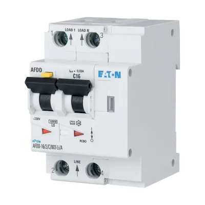 EATON Brandschutzschalter AFDD-13/2/C/003-F | 2-polig | 230V | 13A | 30mA Typ A | C | 10kA | IP20