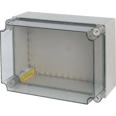 EATON Isolierstoffgehäuse CI43X-200-NA | IP65 | Polycarbonat | 375x250x225mm | Aufputz | transparent | IK10 | grau