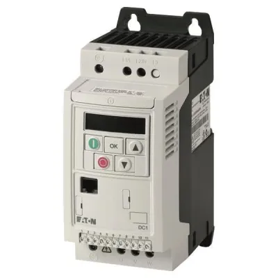 Eaton Frequenzumrichter DC1-342D2FN-A20CE1 | 3-phasig 400V | 0,75kW 2,2A | RS485 Modbus CANopen | IP20 | 500Hz