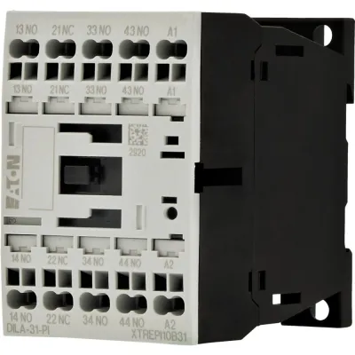 EATON Hilfsschütz DILA-31(24VDC)-PI | 24 V DC | 3 Schließer 1 Öffner | 4 A | Push-in-Klemmen | DIN-Schiene