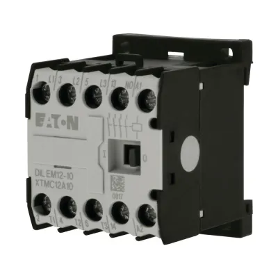 EATON Leistungsschütz DILEM12-10 | 127072 | 3-polig + 1 Schließer | 5,5 kW 400V AC-3 | 110V/120V AC | Schraubanschluss