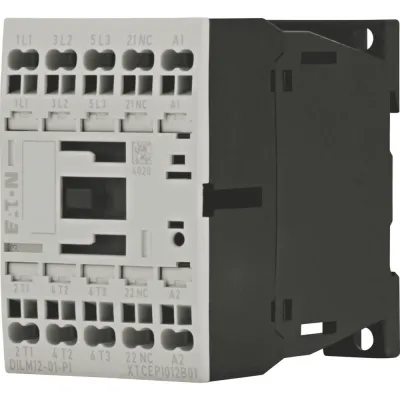 EATON Leistungsschütz DILM12-01 | 3-polig | 5,5kW | 12A | 230V AC | 1 Öffner | Push-in | für Motoren