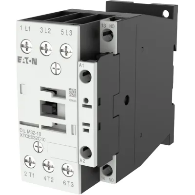 EATON Leistungsschütz DILM32-10 (230V) | 3-polig | 15kW | 32A | Schraubanschluss | 1 Schließer | für Motoren