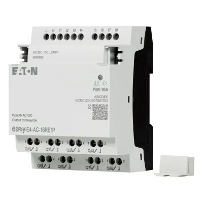 EATON EASY-E4-AC-16RE1P Ein-/Ausgangserweiterung | 8DI | 8 Relais | 100-240V AC/DC | MODBUS | IP20 | Tragschiene