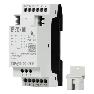 EATON EASY-E4-DC-4PE1P | 4 Analogeingänge Pt100/Pt1000/Ni1000 | 24V DC | MODBUS | Tragschienenmontage