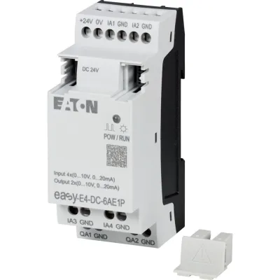 EATON EASY-E4-DC-6AE1P | 4AI 2AO | 24V DC | MODBUS | für easyE4 Steuerrelais | Push-In | IP20