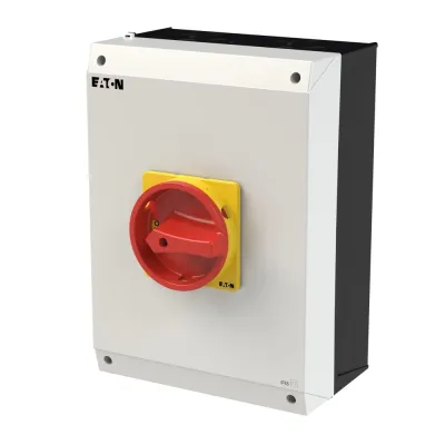 EATON Hauptschalter P3-100/I5/SVB/N 207379 | 100A 4-polig | Not-Aus-Funktion | abschließbar | IP65 Aufbau | rot-gelb