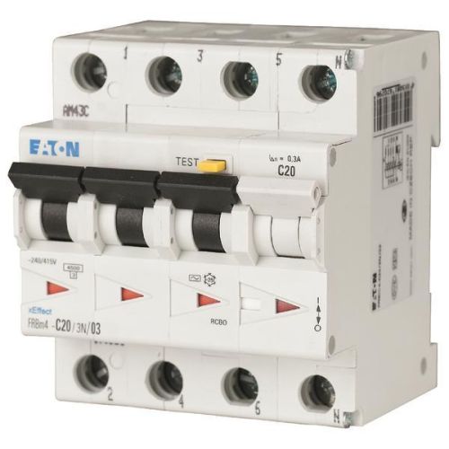 Bild: Eaton Electric FI/LS-Schalter 20 A 100 mA LS:C 3p+N FI:A