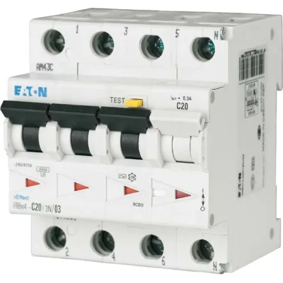 EATON FI/LS-Schutzschalter FRBM4-C32/3N/003-A | 3p+N | 32A | 30mA | C | Typ A | 415V | 4,5kA | IP20
