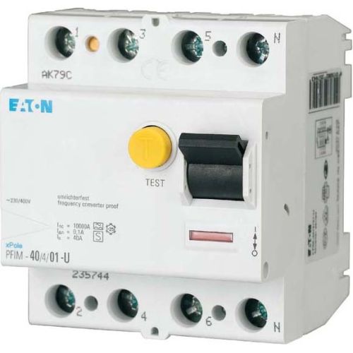 Bild: Eaton Electric FI-Schutzschalter PFIM-40/4/03-G/F 40A 4polig 300mA