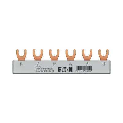 EATON Gabelsammelschiene EVGK-3PHAS/6MODUL | 3-phasig | 63A | 106mm | 10mm² | kürzbar | isoliert | grau