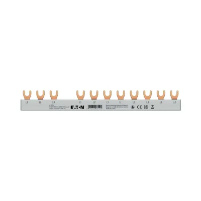 EATON Sammelschiene EVGK-3PHAS/N/8MODUL/LS EP-501070 | Gabelverschienung 3-polig | 213mm | 10mm² | 63A | grau